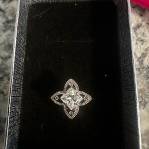 Elegant Sterling Silver Women's Moissanite Ring